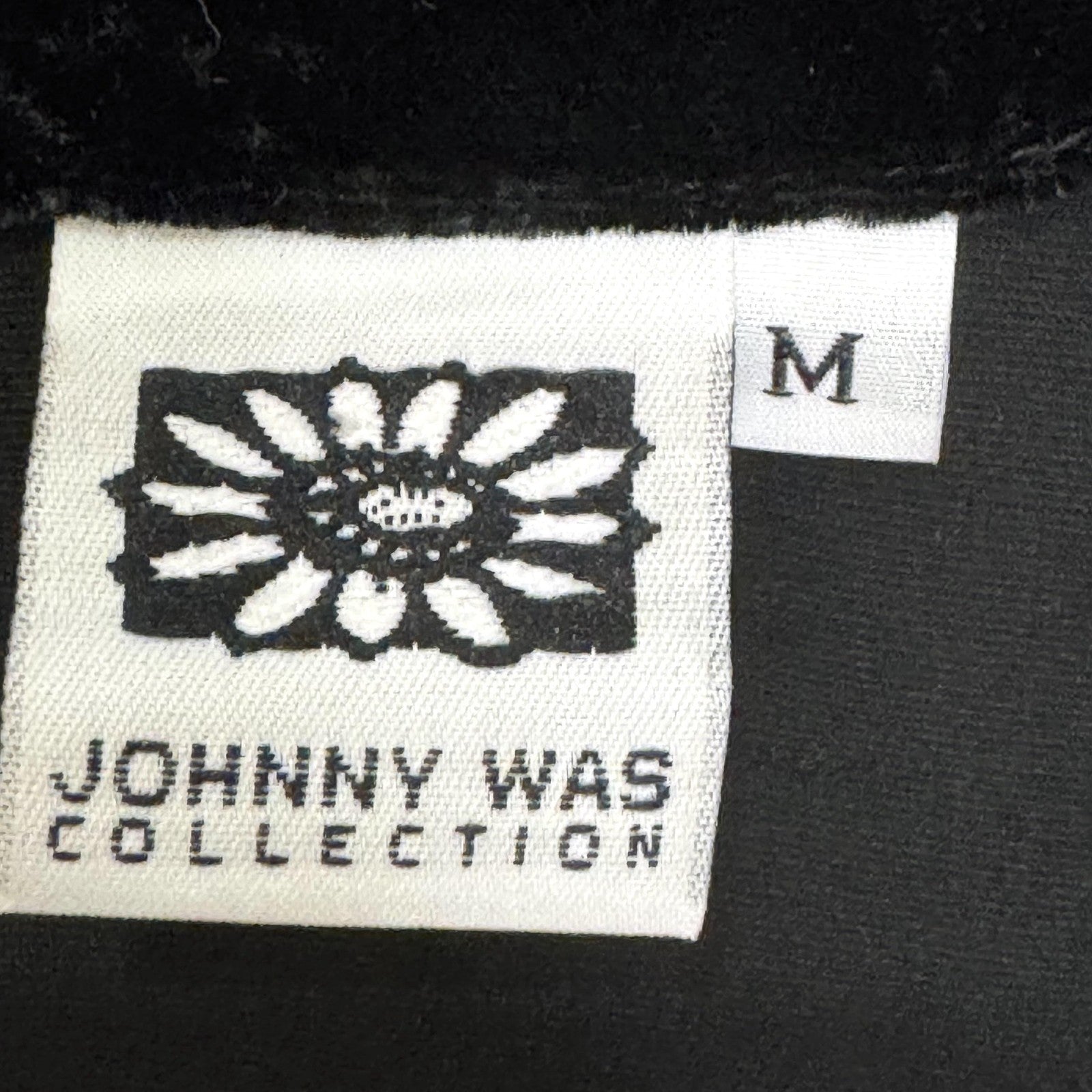 Johnny Was Collection Sweater Womens Medium Velvet Cardigan Burnout Hem Made USA