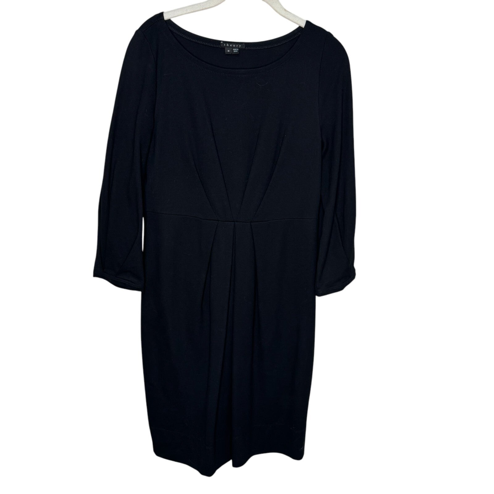 Theory Black Dress Size Medium Luann Downtown Long Sleeve Knit