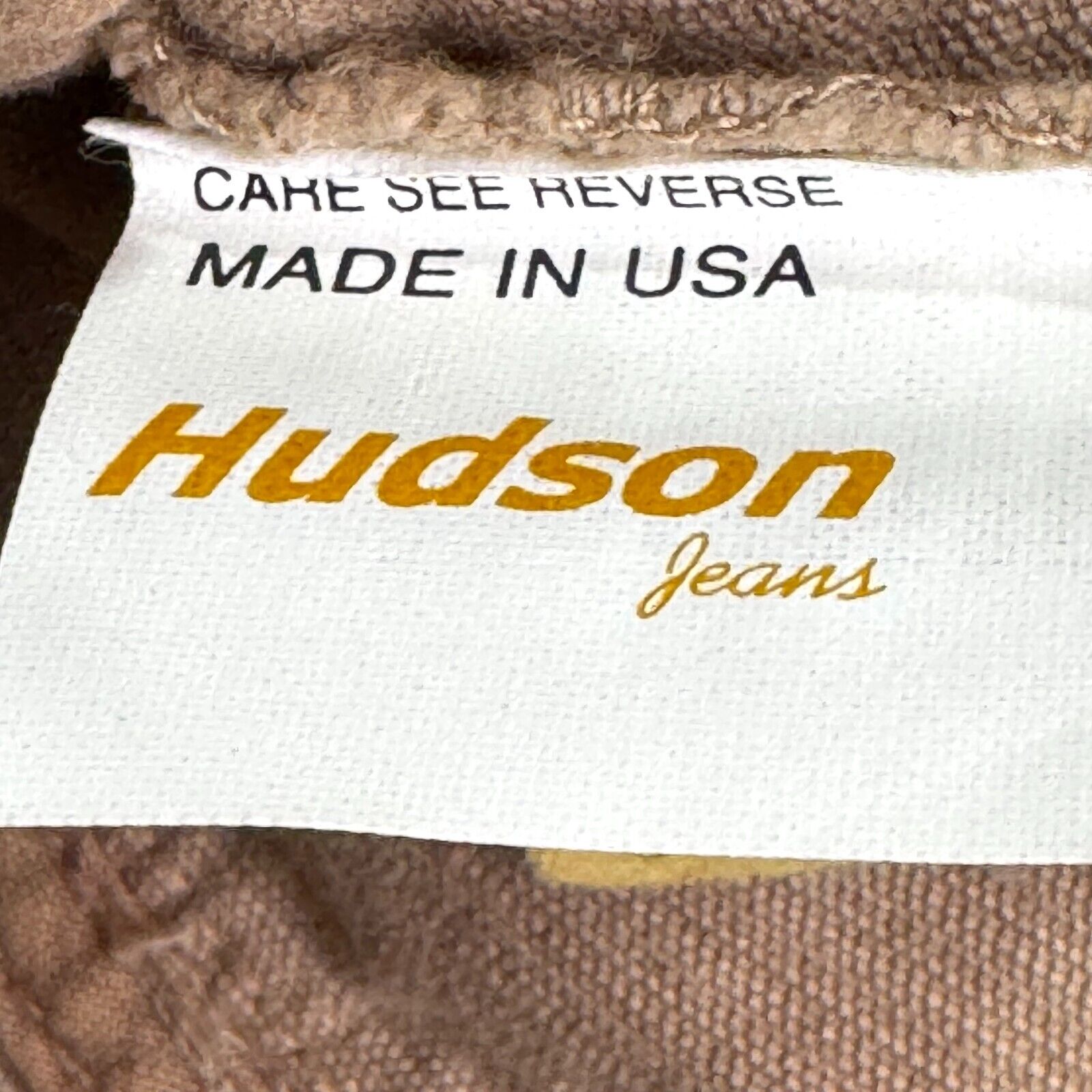 Hudson Jeans Corduroy Jacket Size Medium Tan Ruffle Collar Double Breasted