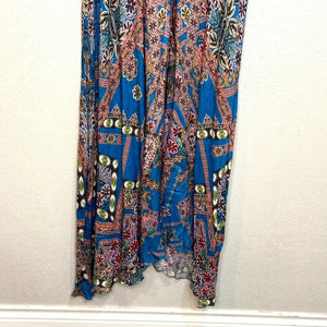 Anthropologie Hemant & Nandita Dress Size Small Blue Zarna Floral Maxi $228