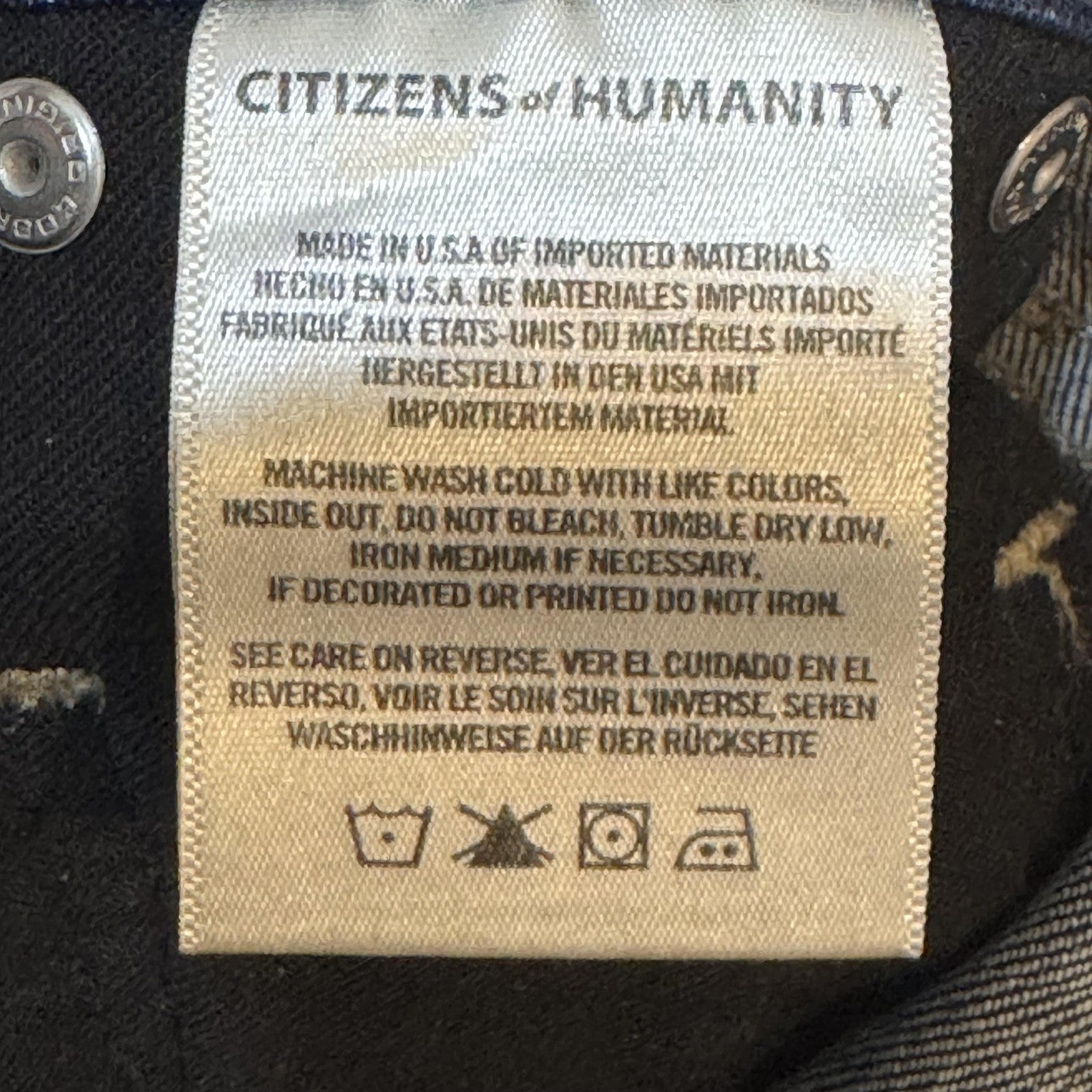 Citizens of Humanity Emerson Jeans Womens 27 Blue Slim Boyfriend Distressed USA