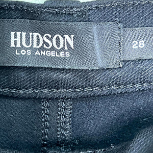 Hudson Jeans Size 28 NEW Barbara Black High Rise Super Skinny Split Hem $195