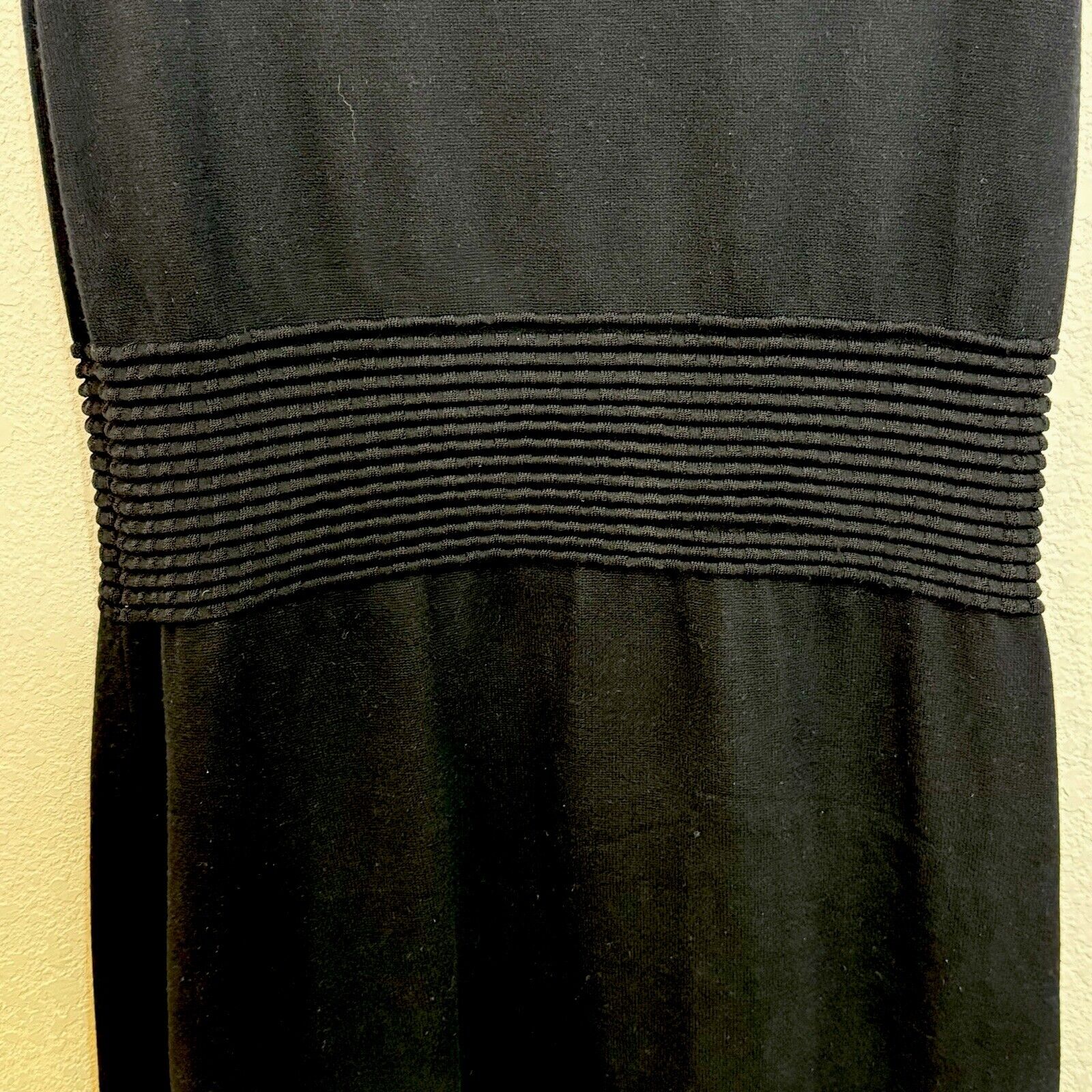 Carolina Herrera Black Knit Lace Sleeveless Midi Dress Size Medium