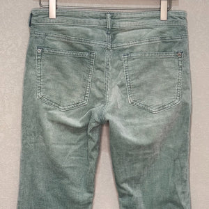 Anthropologie Pilcro The Icon Corduroy Jeans Pants Size 27 Green Flare Low Rise