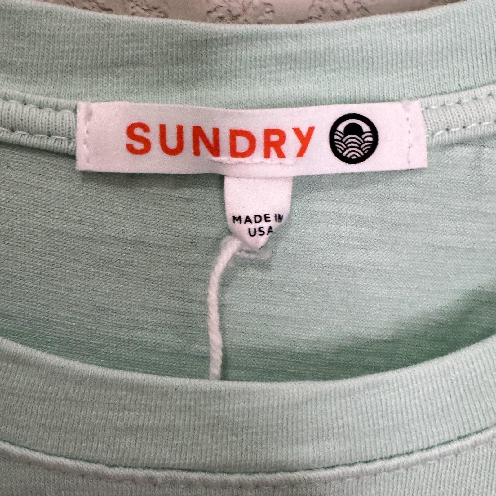Sundry Dress Womens Size 3 Large Mint Green Ruffle Maxi Sleeveless Made USA