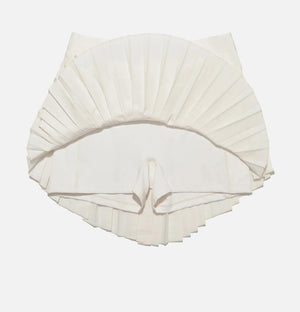 PopFlex Exquisite Skort Womens Large Ivory Pleated Tennis High Waist Pockets