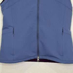 Ibex Vest Womens Medium Blue Climawool Wool Blend Softshell Full Zip Outdoor
