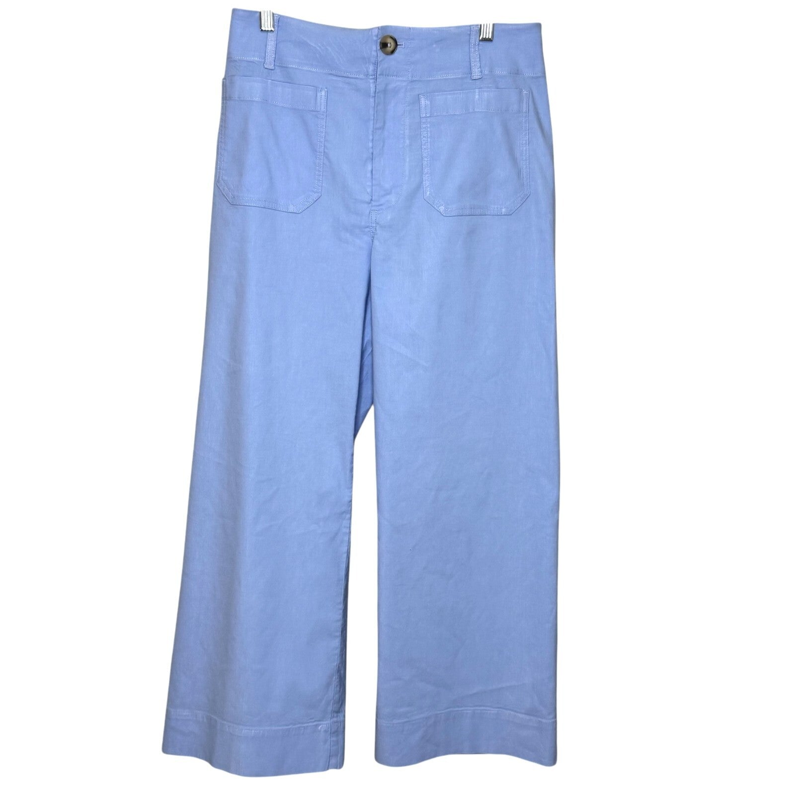 Anthropologie Colette Pants Size 29 Sky Blue Wide Leg Cropped Ankle