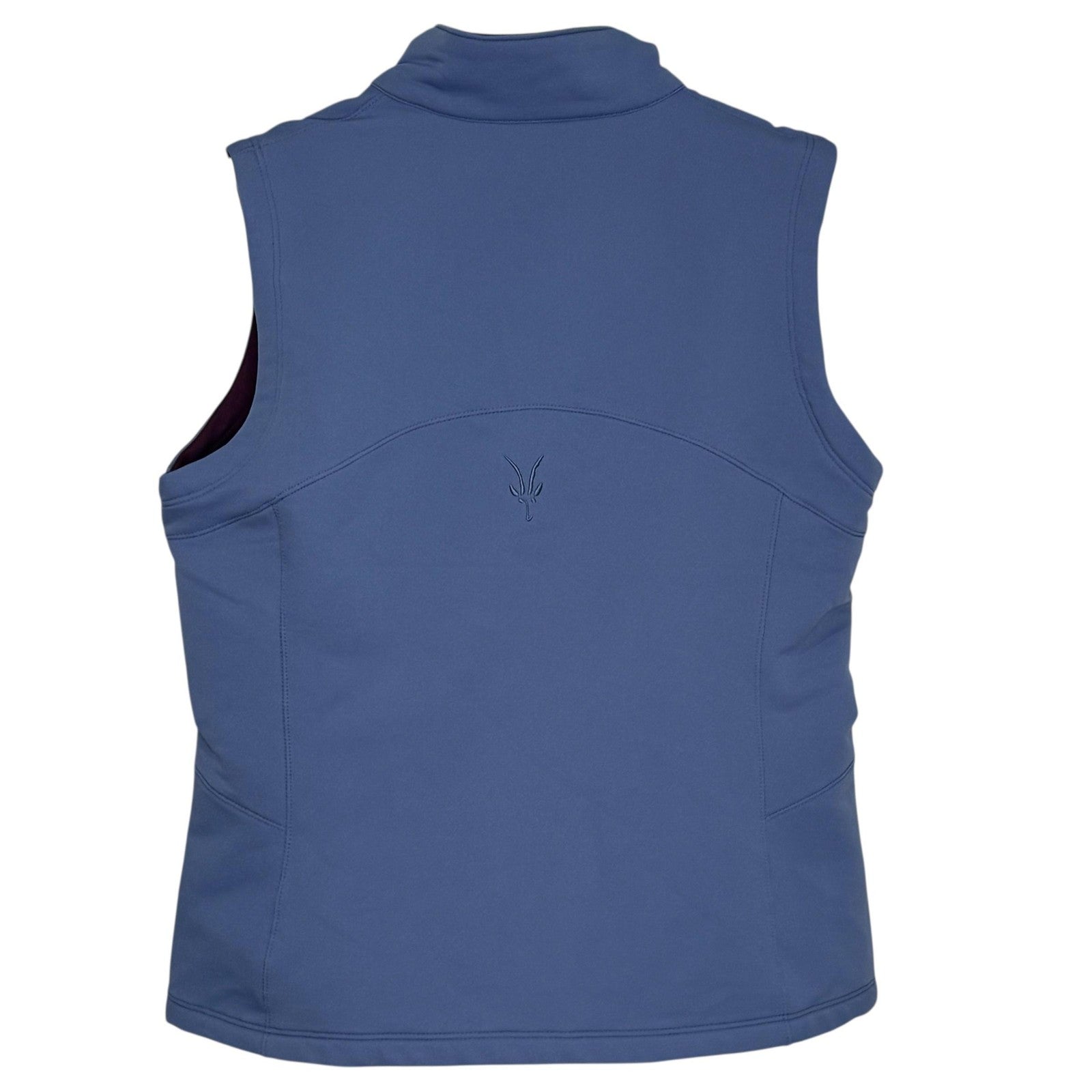 Ibex Vest Womens Medium Blue Climawool Wool Blend Softshell Full Zip Outdoor