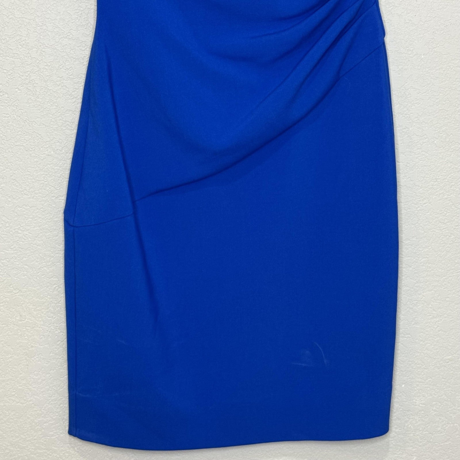 Diane von Furstenberg Dress Womens 6 Bevin Sheath Sleeveless Ruched Side Zip