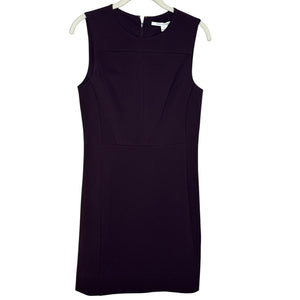 Diane von Furstenberg Dress Womens 8 Purple Sheath Stretch Sleeveless Career