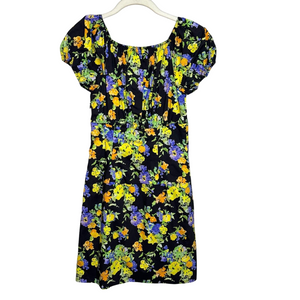 Caroline Constas Calla Mini Dress Size Small NEW Purple Yellow Noir Pryel Floral