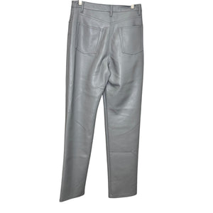 Wilfred Pants 4 Faux Leather High Rise Straight Leg Vegan Leather Marble Grey