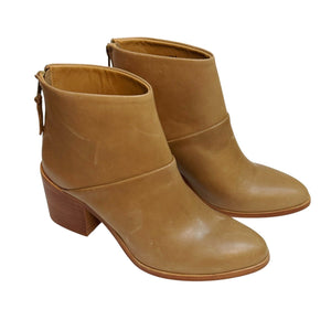 Nisolo Womens Beige Almond Dari Leather Bootie Ankle Boots Size 8 $250