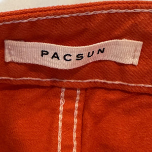 Pacsun 90s BF Carpenter Pants Womens 26 Red Straight Leg Utility Workwear