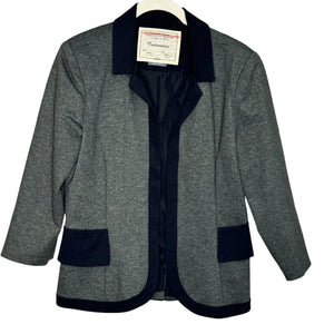 Anthropologie Cartonnier Black Green Jacket Blazer Size 8