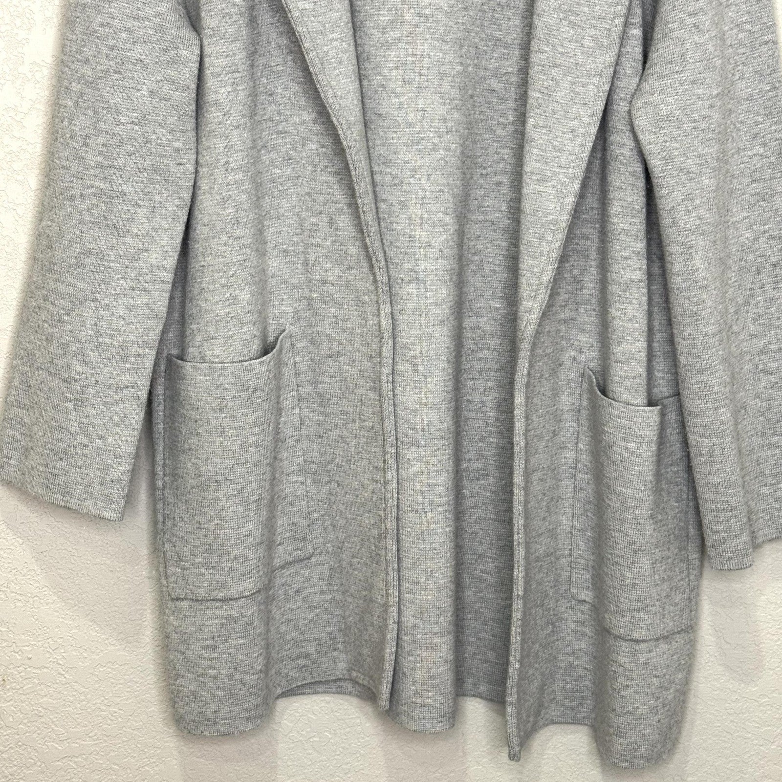 J Crew Sweater Womens Small Open Front Blazer Cardigan Merino Wool Blend Pockets