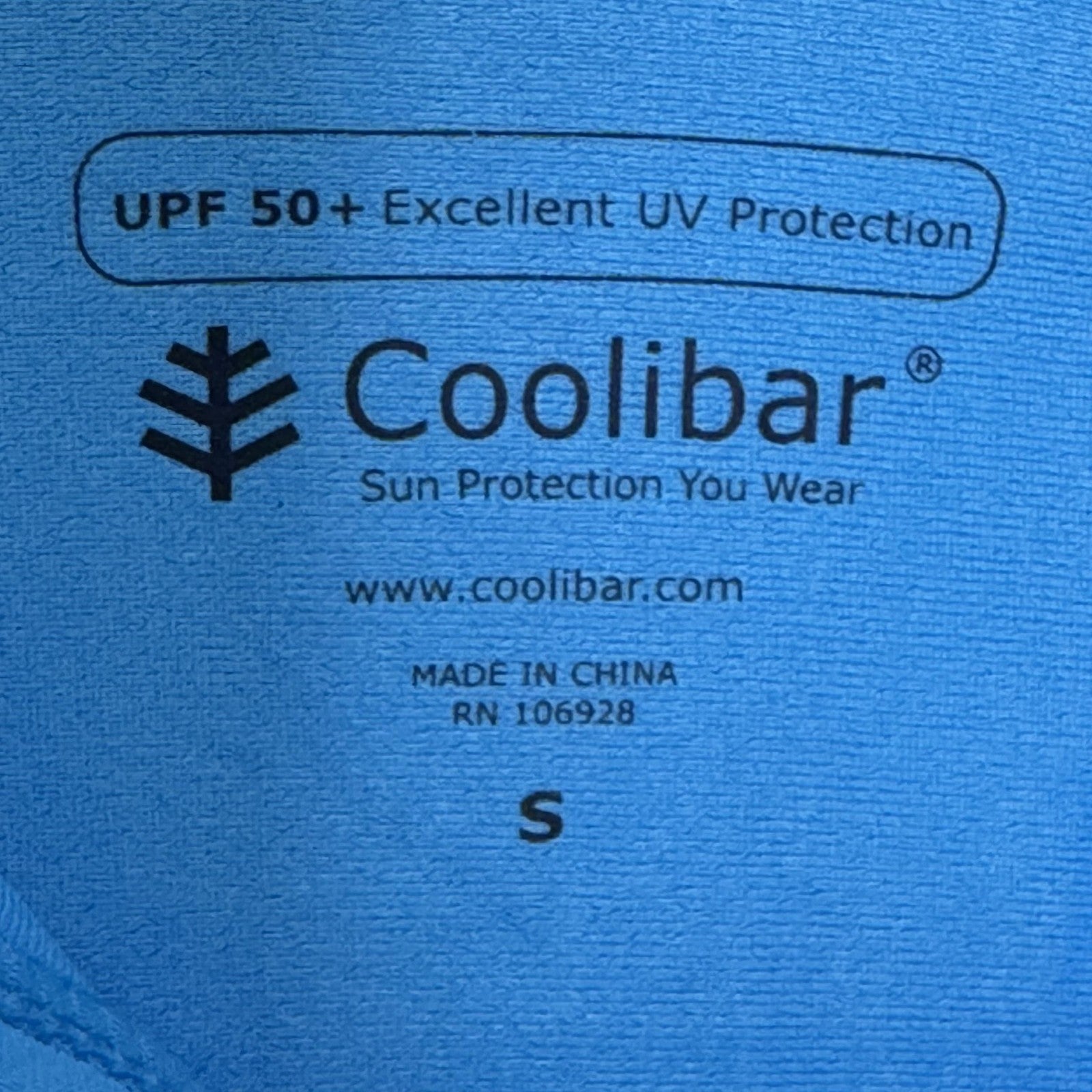 Coolibar Swim Shirt Womens Small Blue UPF 50 Rash Guard Cover Up UV