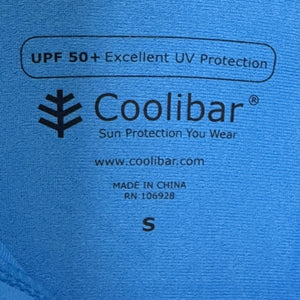Coolibar Swim Shirt Womens Small Blue UPF 50 Rash Guard Cover Up UV