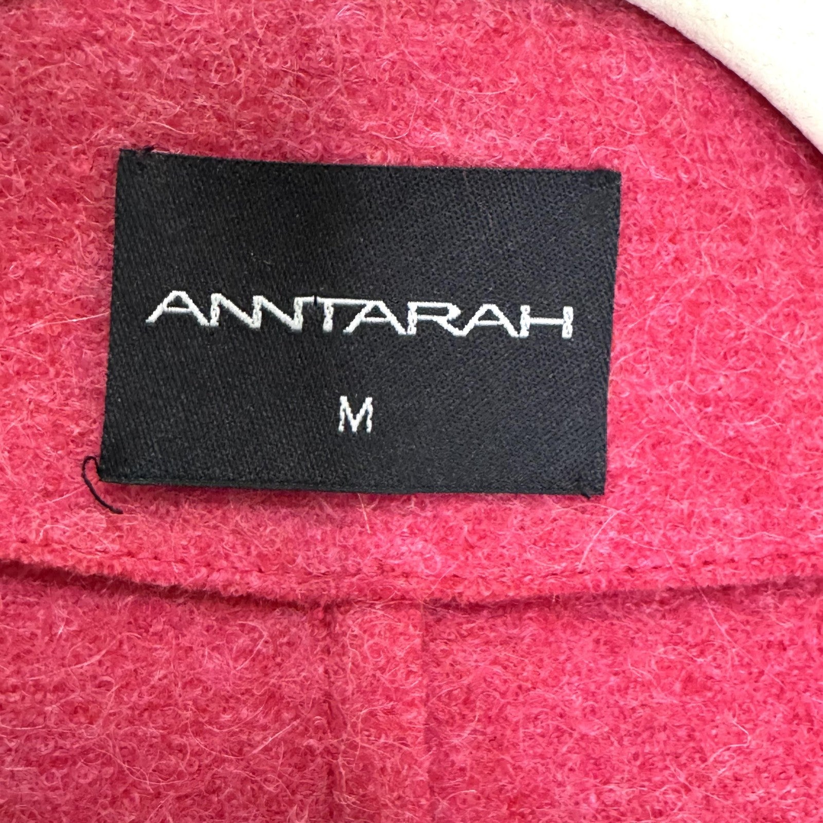Anntarah Sweater Womens Medium Pink Baby Alpaca Wool Open Cardigan Jacket Peru