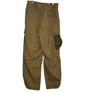 Anthropologie Olive Green Cargo Parachute Pants Size 8 Contrast Pockets Cotton