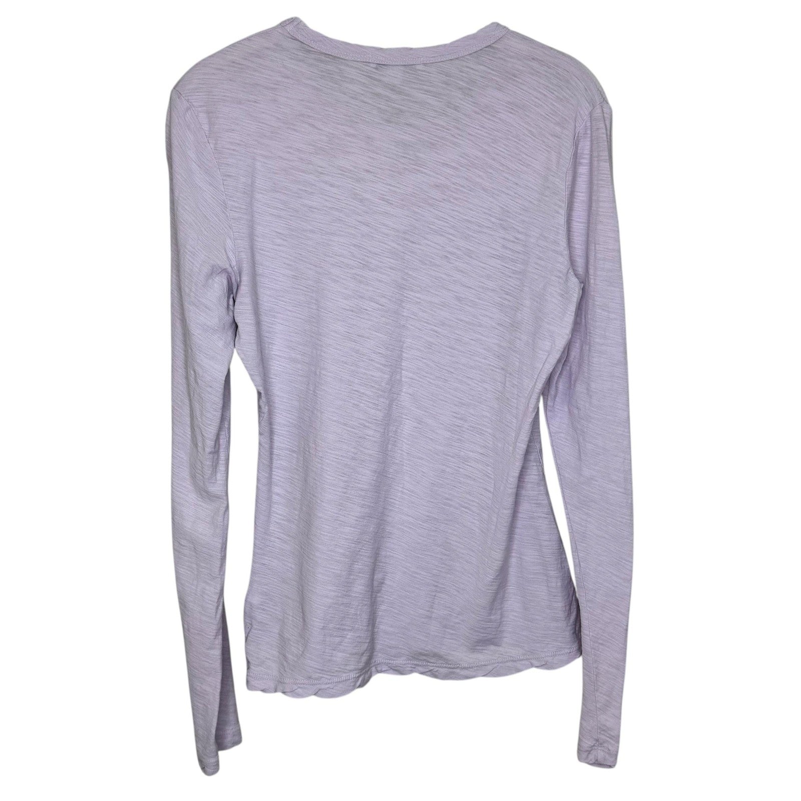 James Perse Long Sleeve Shirt Womens Medium Lilac Supima Cotton Slub Made USA