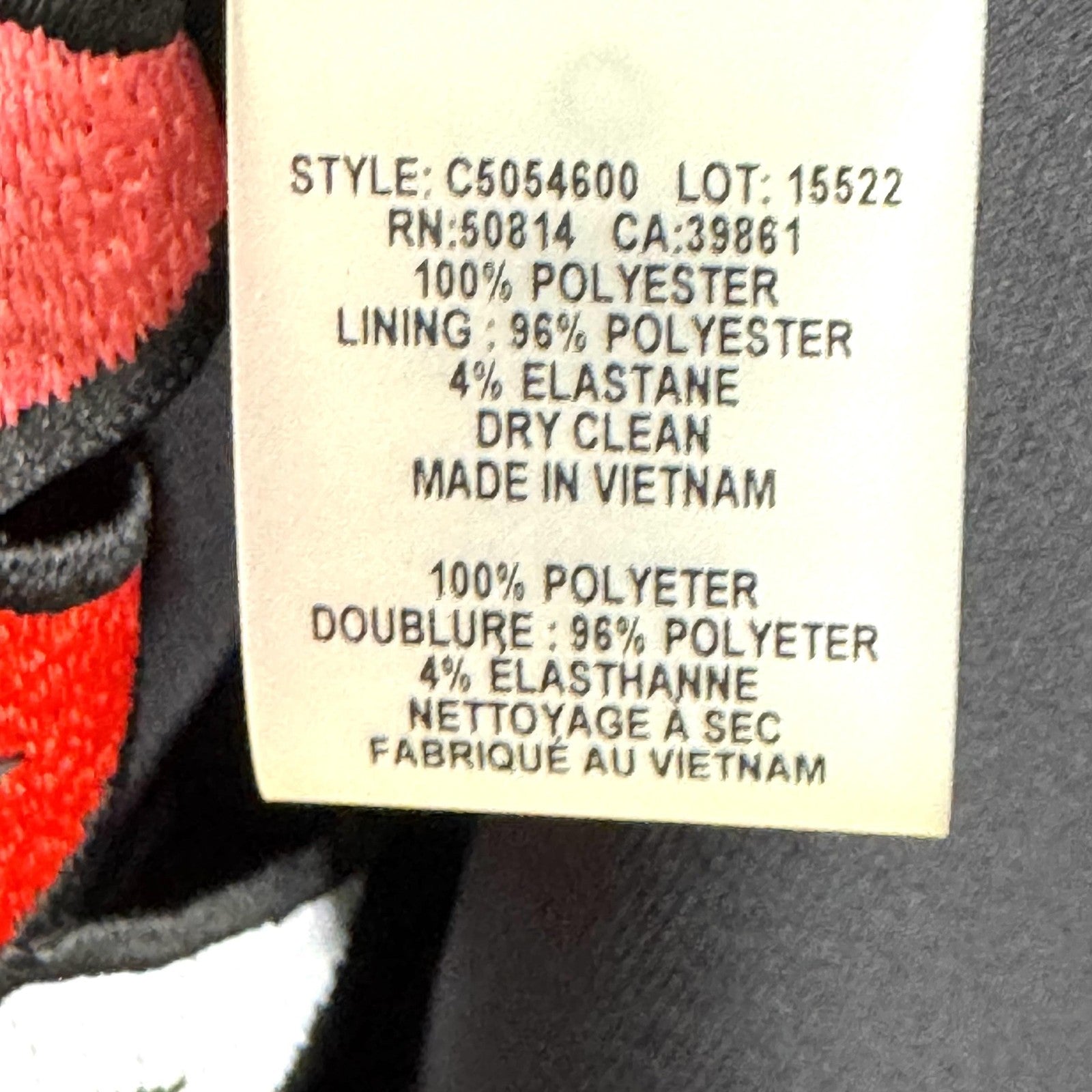 Elie Tahari Shift Dress Womens 14 Red Black White Sleeveless Chevron Scallop Hem