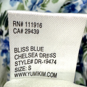 Yumi Kim Bliss Blue Chelsea Flutter Sleeve Mini Dress Size Small NEW $198