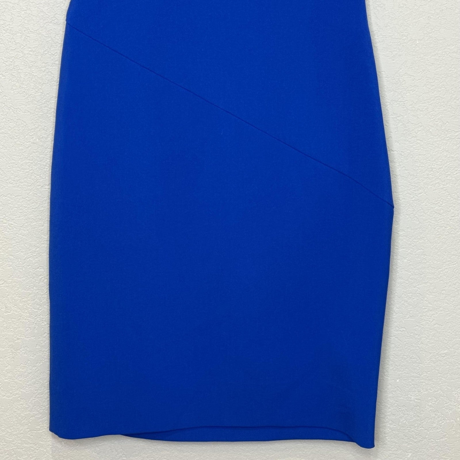 Diane von Furstenberg Dress Womens 6 Bevin Sheath Sleeveless Ruched Side Zip