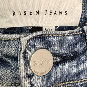 Risen Katherine Mid Rise Relaxed Skinny Jeans Size 27 Medium Blue