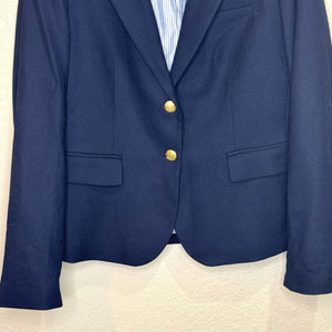 J. Crew Factory NEW Navy Blue Original Schoolboy Wool Blazer Jacket Size 8 $148