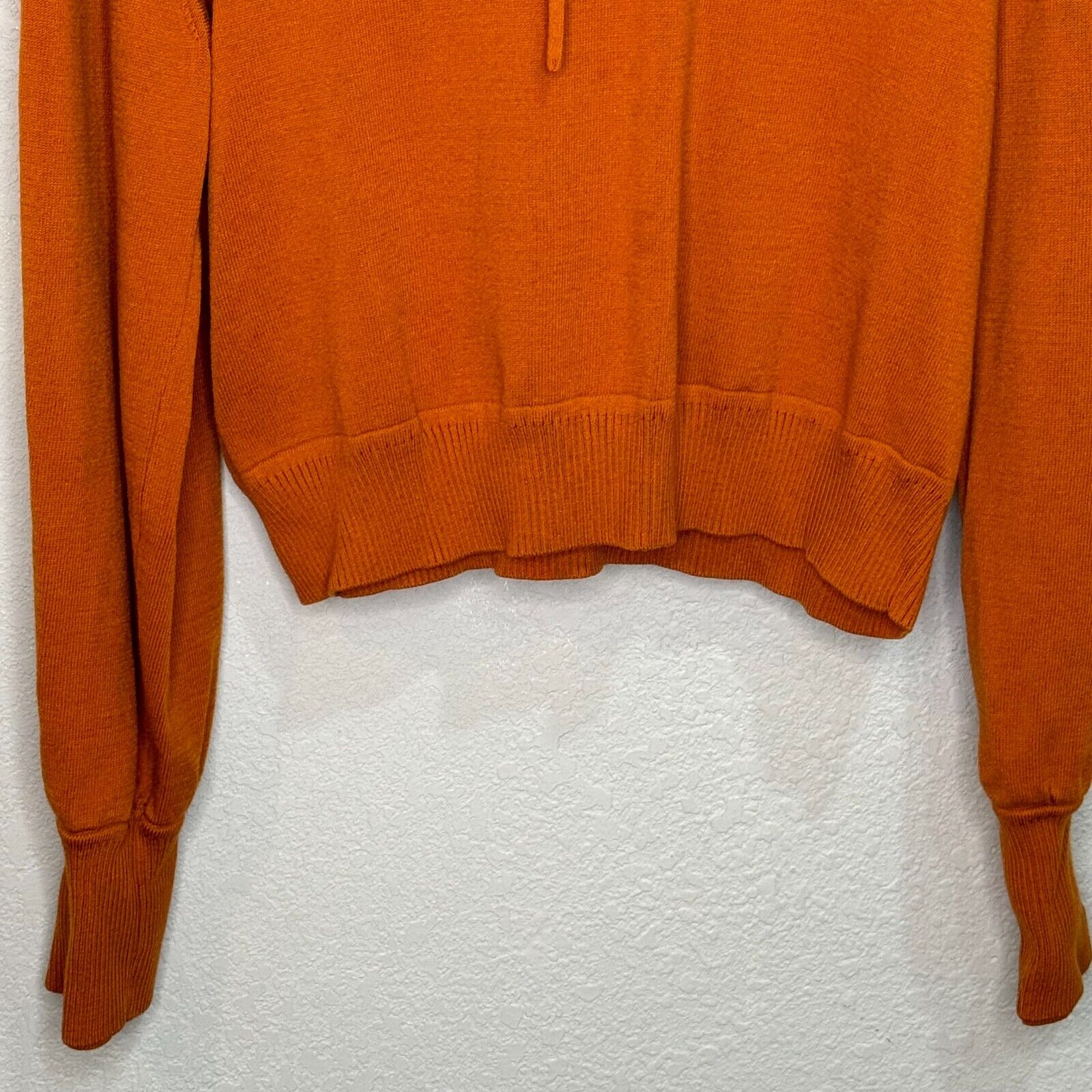 Athleta x Alicia Keys FoliageI Orange Hooded Intention Sweater Size Small $169