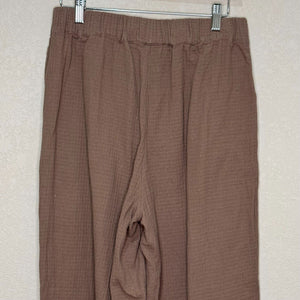 Madewell Waffle Pull-On High-Rise Straight Pants Size Small Color Castle Rock