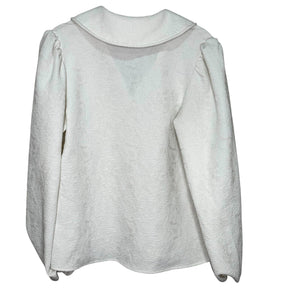 Samsoe Samsoe Margot Blouse Size XS White Puff Sleeve Collared Top