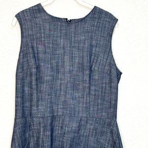 Nooworks Small Edie Sleeveless Denim Dress with Front Pockets Size XL