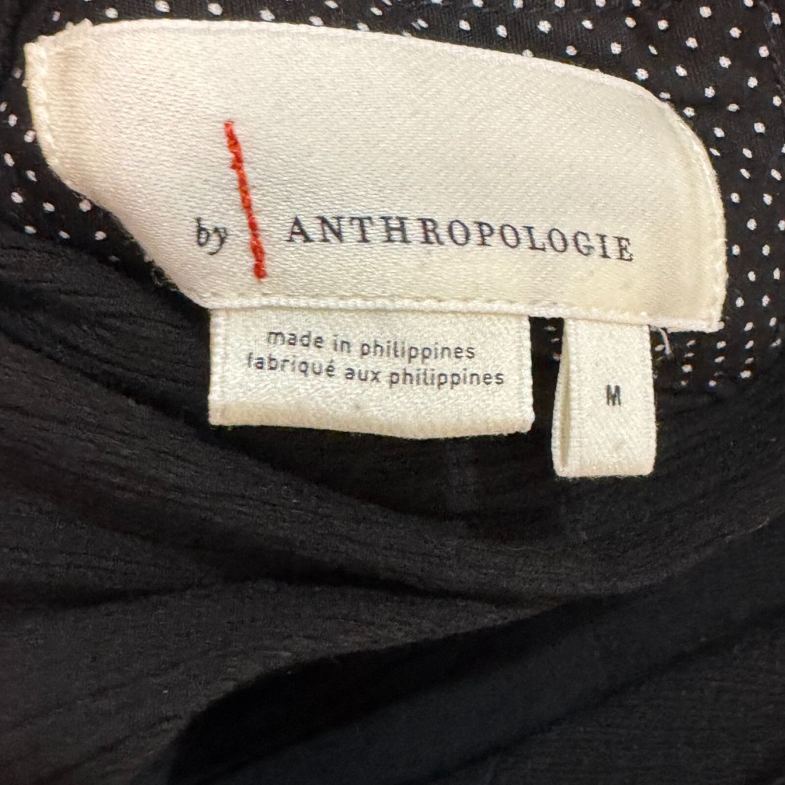 Anthropologie Jumpsuit Size Medium Black Bionda Plisse Smocked Waist Halter Neck