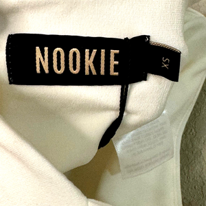 Nookie White Aria Back Zip Crop Top Size XSmall NEW $139