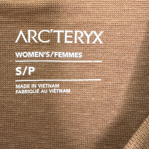 Arc'teryx Tan Mock Neck Turtleneck Top Womens Size Small Lumin Jute Heather