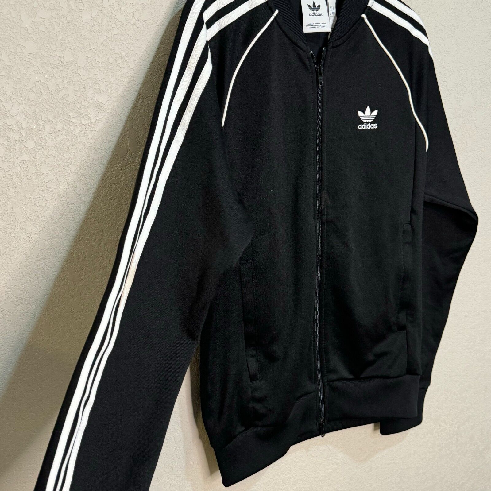 adidas Classic Black SST Track Jacket Size Small NEW $80