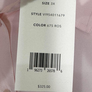 Vince Shirt Womens 3X Light Pink Silk Blend Button Down Long Sleeve Blouse Top