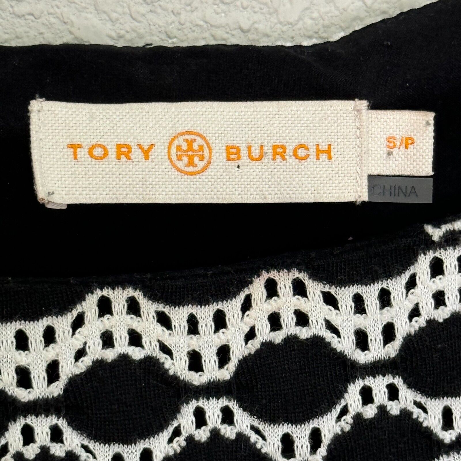 Tory Burch Black White Top Size Small