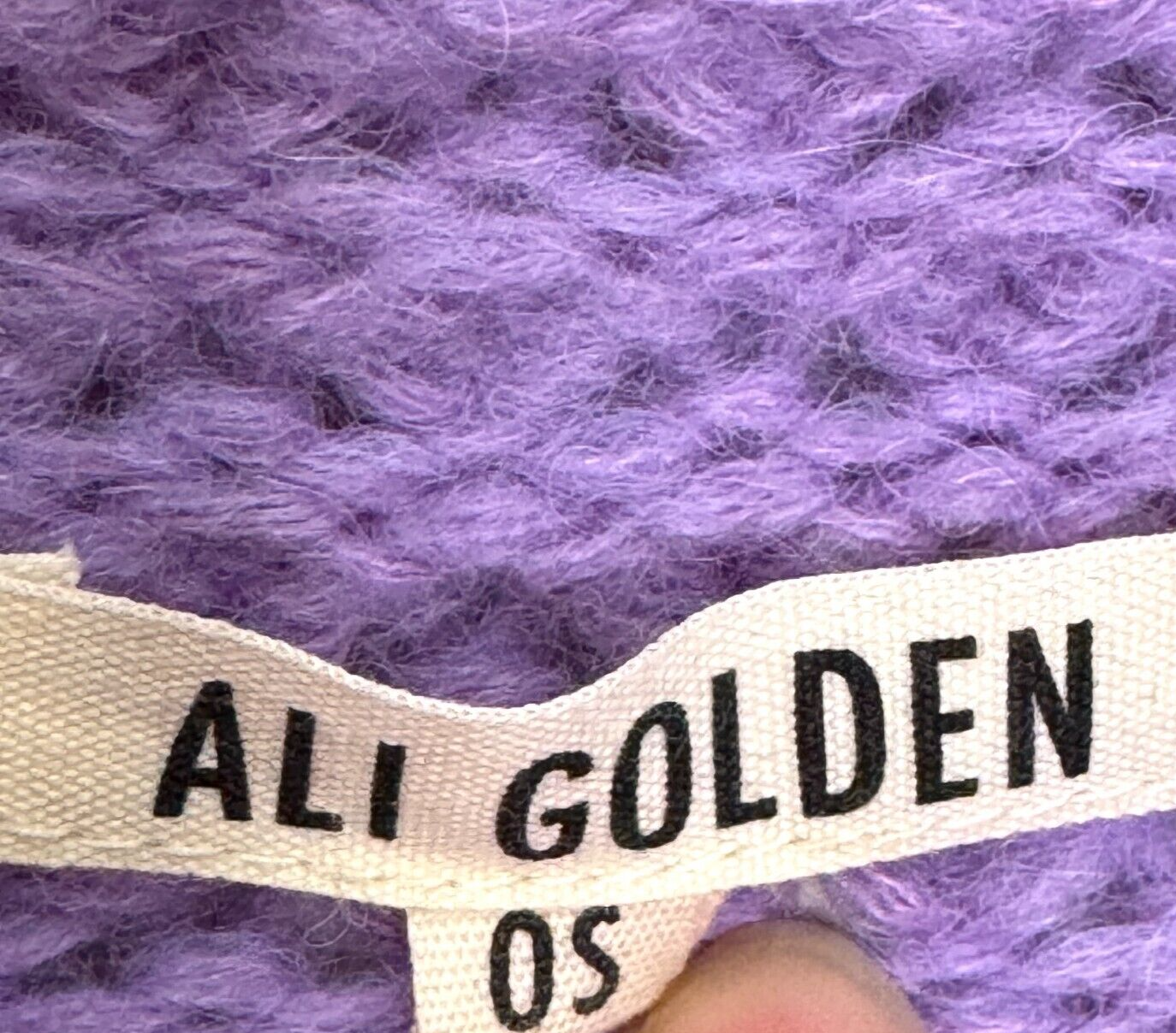 ALI GOLDEN Sweater One Size Purple Alpaca Wool $268