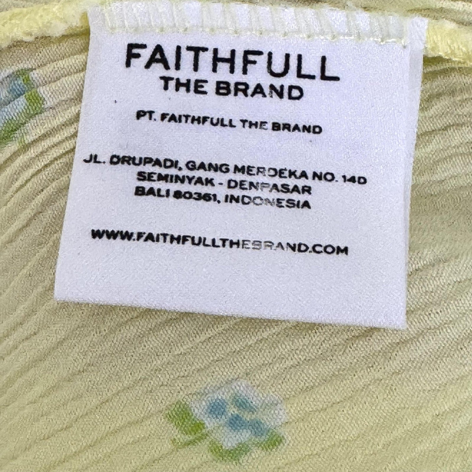 Faithfull The Brand Nora Dress Small Yellow Floral Smocked Puff Sleeve Midi