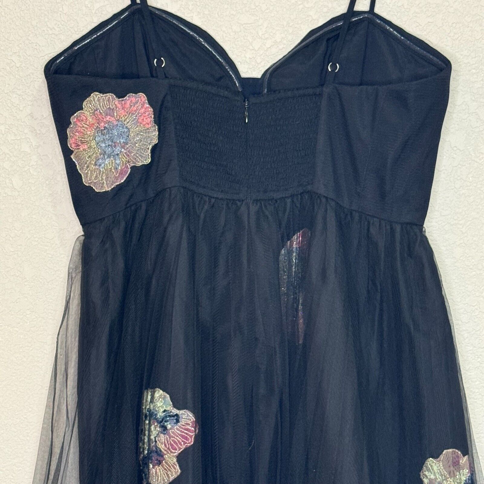 NWT Anthropologie Geisha Designs Black Floral Tulle Corset Dress Sz Medium $348