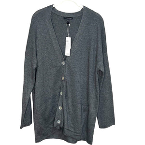 Eileen Fisher Peruvian Organic Cotton Blend V-Neck Cardigan Size Medium NEW $278