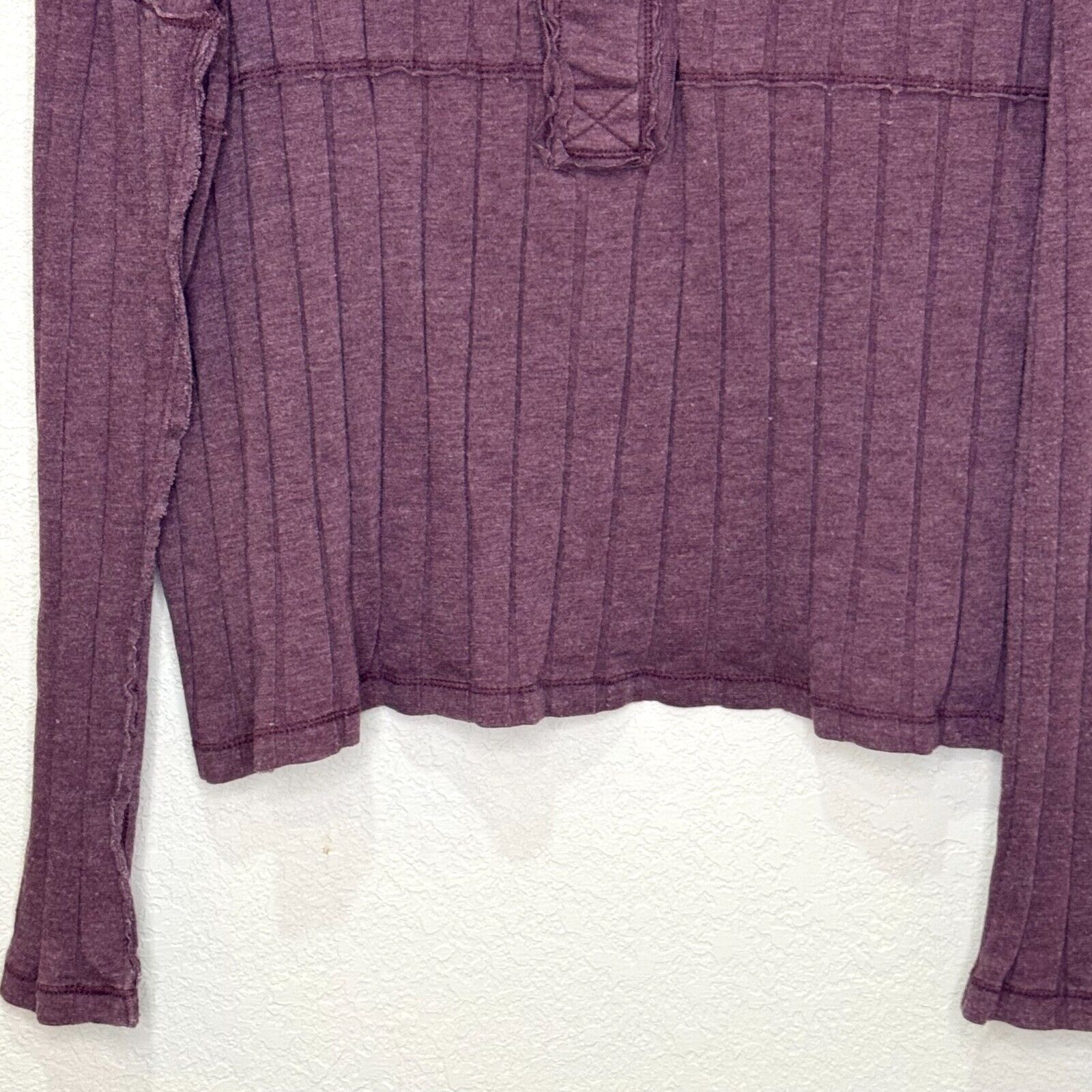 We The Free People In The Mix Henley Top Size XS Purple Magic Berry