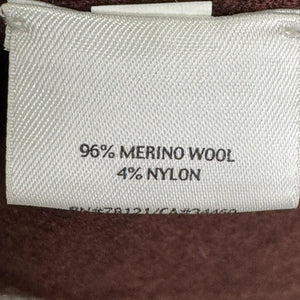 Eileen Fisher Blazer Jacket Womens Small Brown Burgundy Merino Wool Knit Button