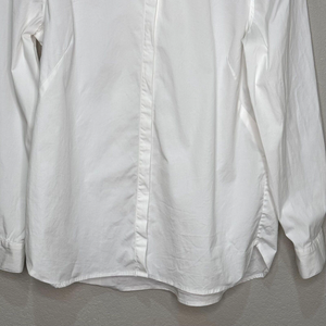 Cuyana White Shirt Size Large Long Sleeve Button Down 96% Cotton, 4% Elastane