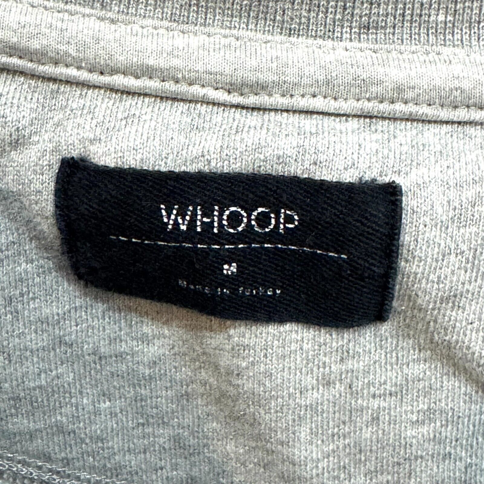 WHOOP Unisex Crewneck Sweatshirt Size Medium Grey Black Streetwear