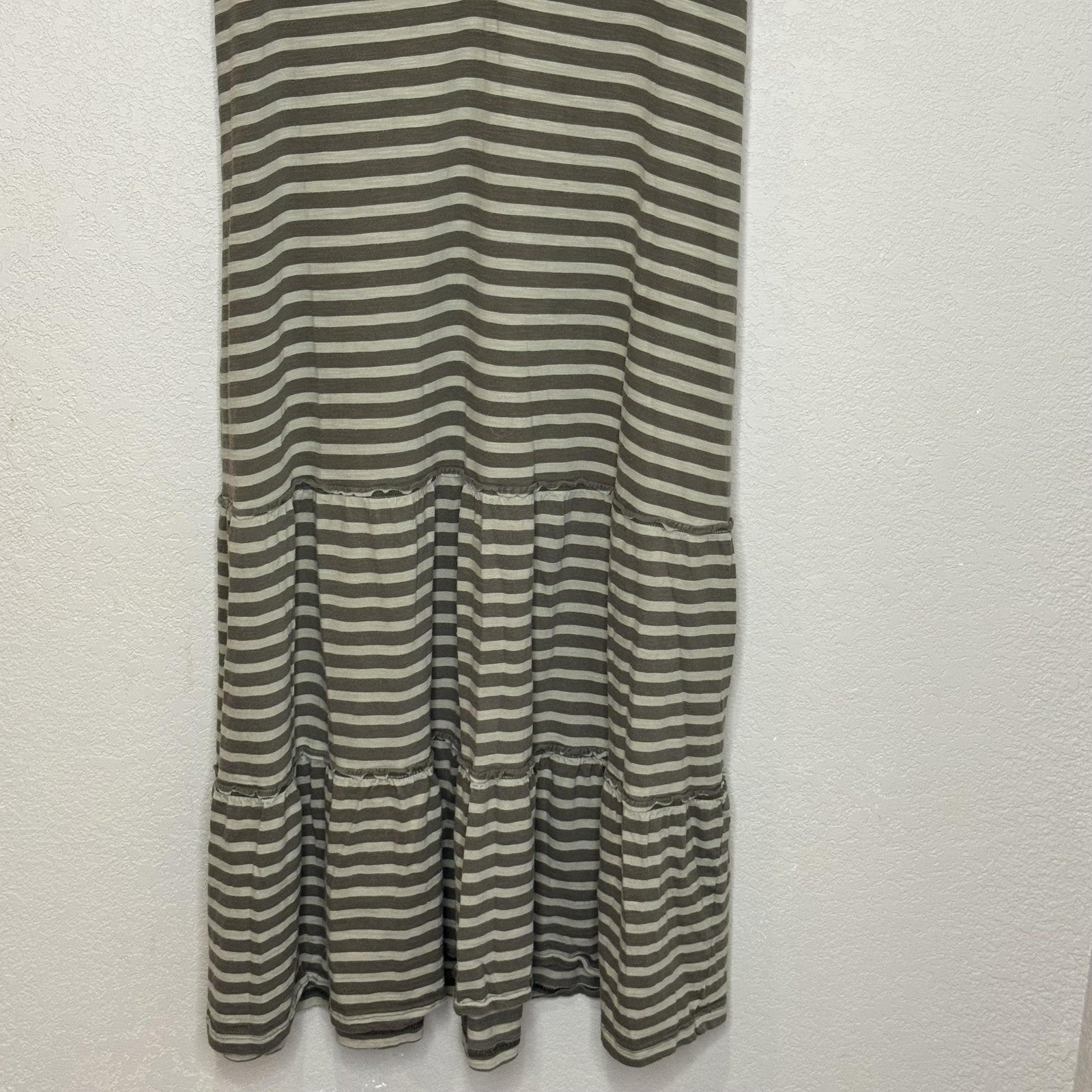 Pact Dress Womens Medium Striped Sleeveless V Neck Organic Cotton Pockets Casual